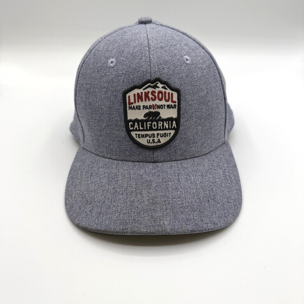 Linksoul Hat Mens One Size Gray Make Pars Not War California Snapback Golf Cap
